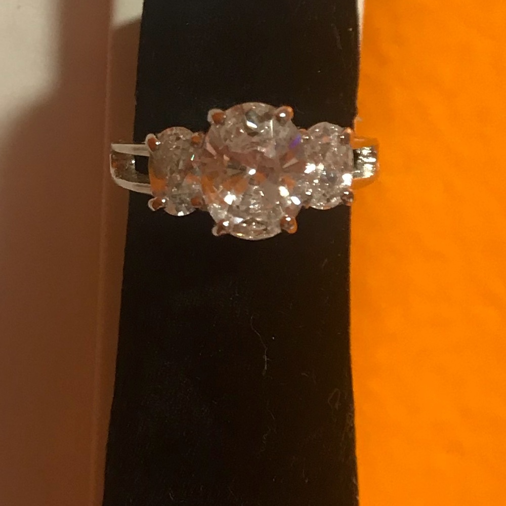 Three Stone CZ Ring 6-6.5